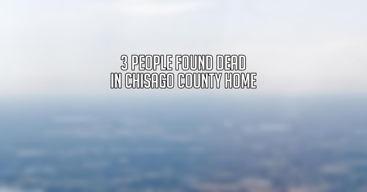 3 People Found Dead in Chisago County Home