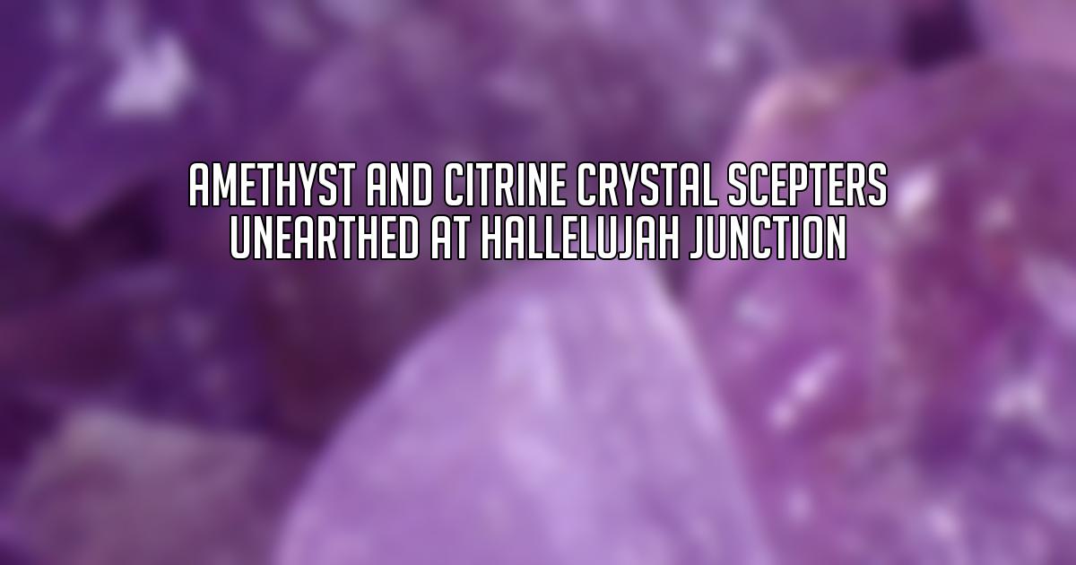 Amethyst and Citrine Crystal Scepters Unearthed at Hallelujah Junction